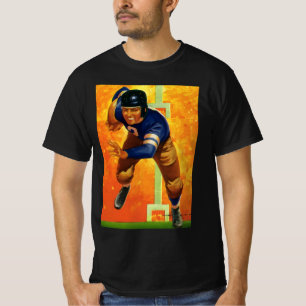 T-shirt Joueur de football sportif vintage Quarterback Run