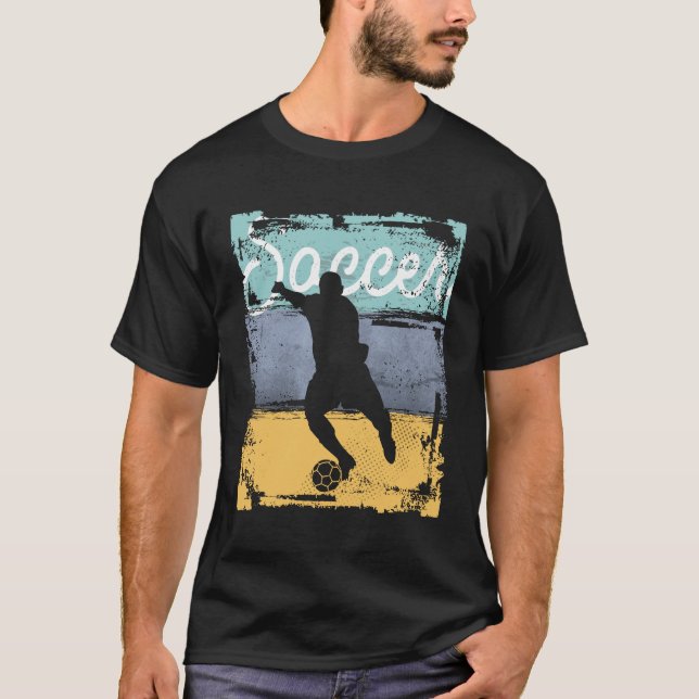 T-shirt Joueur de football vintage (Devant)