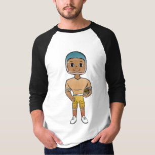 T-shirt joueur de football vintage rétro arc-en-ciel ombré