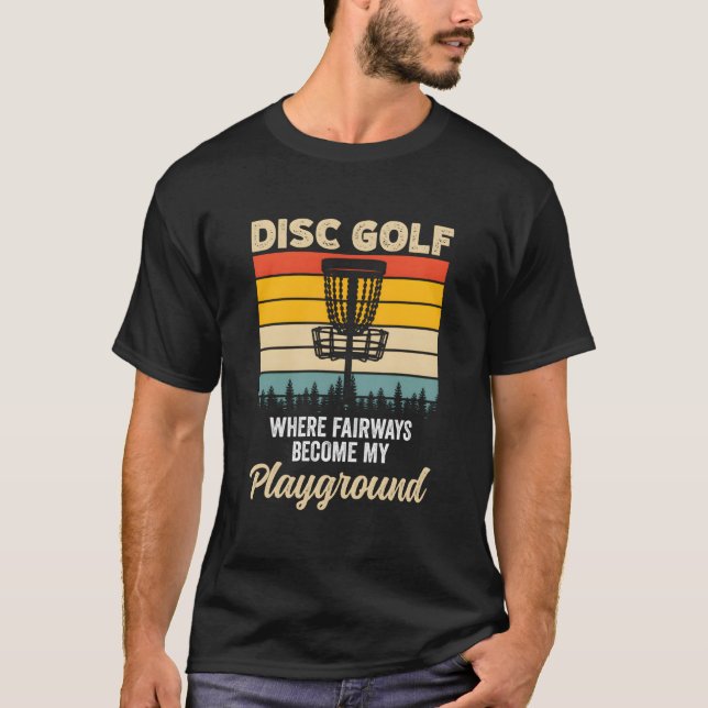 T-shirt Joueur de frisbee sportif de disque de golf Panier (Devant)