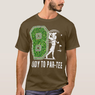 T-shirt Joueur de golf 8e anniversaire Garçon de golf Huit