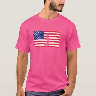 T-shirt Joueur de golf Drapeau américain Juillet 4États-Un