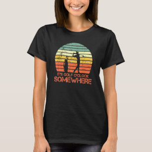 T-shirt Joueur de golf Mens Retro Vintage Graphisme Golf