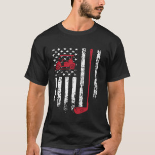 T-shirt Joueur de golf Patriotic American Golfer USA Drape