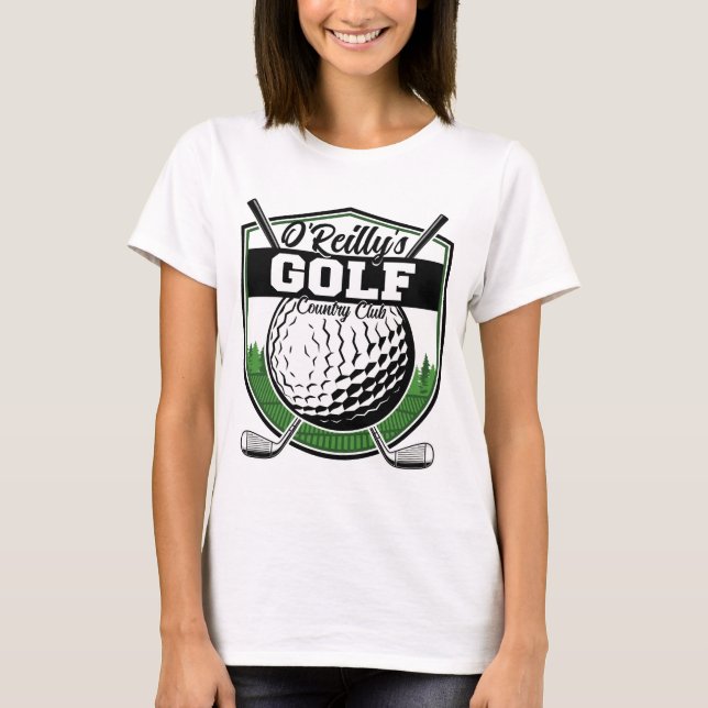 T-shirt Joueur de golf personnalisé Pro Golf Country Club (Devant)