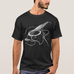 T-shirt Joueur de guitare acoustique Joueur de guitare cor