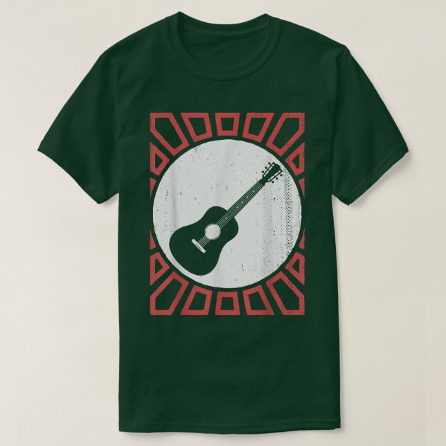 T-shirt Joueur de guitare acoustique vintage Retro (Design devant)
