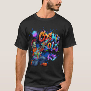 T-shirt Joueur de guitare alien solo cosmique Art musical