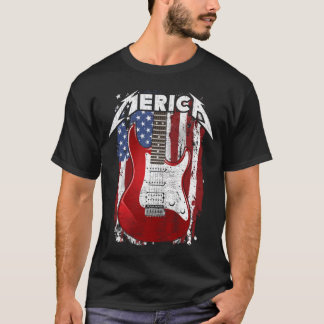 T-shirt Joueur de guitare américain Merica USA Guitariste 