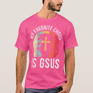 T-shirt Joueur de guitare chrétienne Jésus Mon accord favo