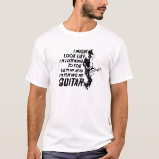 T-shirt Joueur de guitare dans ma tête Je joue dans ma gui