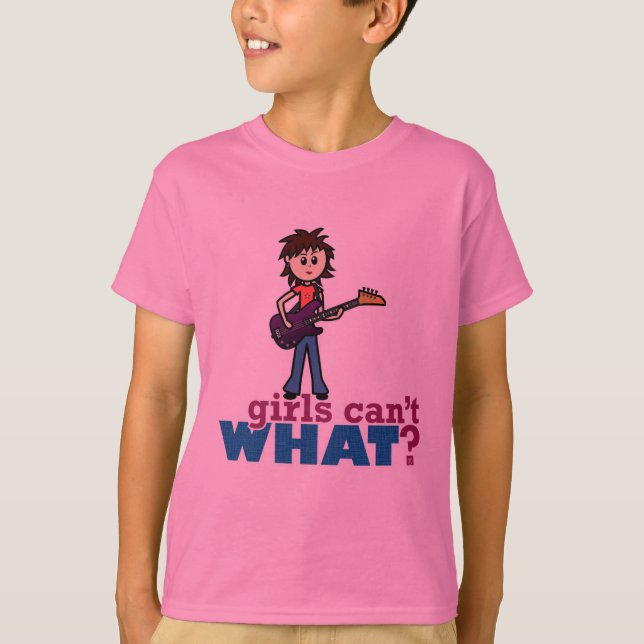 T-shirt Joueur de guitare de Girl Bass (Devant)