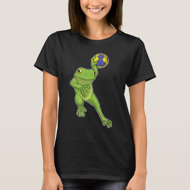 T-shirt Joueur de handball de grenouille (Devant)