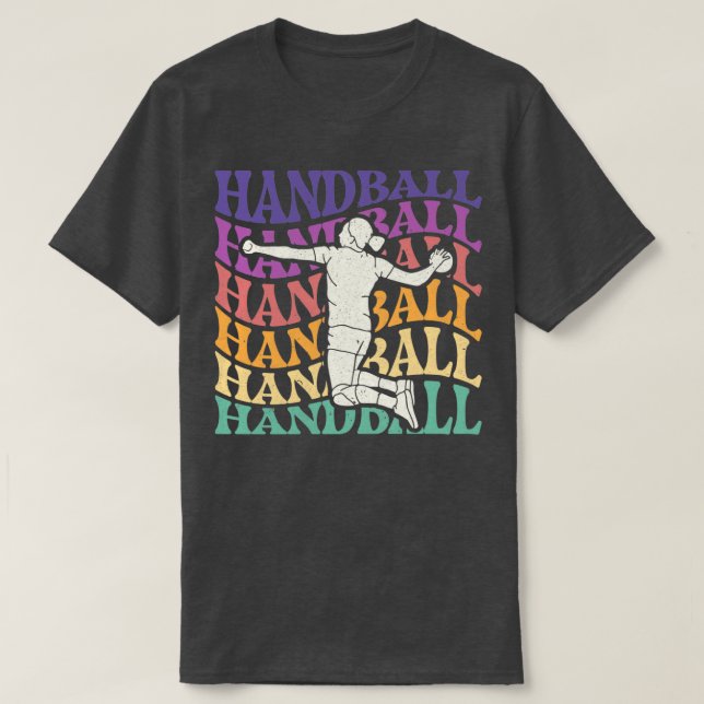T-shirt Joueur de handball rétro Handballer Sports Goalkee (Design devant)
