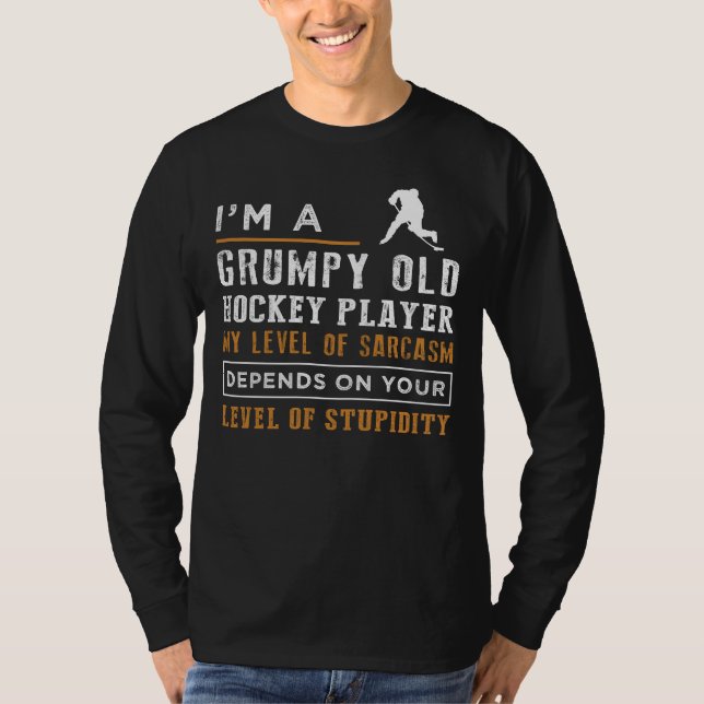 T-shirt Joueur de Hilarious Grumpy Vieux - Sarcastique (Devant)