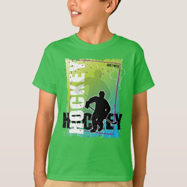 T-shirt Joueur de hockey Abstrait (Devant)