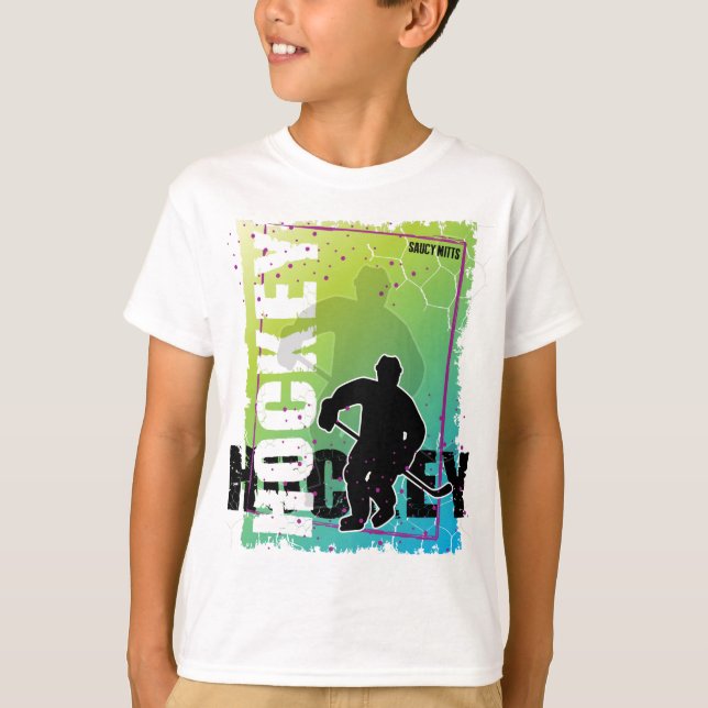 T-shirt Joueur de hockey Abstrait enfants (Devant)