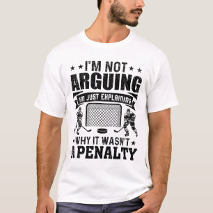 T-shirt Joueur de hockey drôle Je ne discute pas, j'expliq