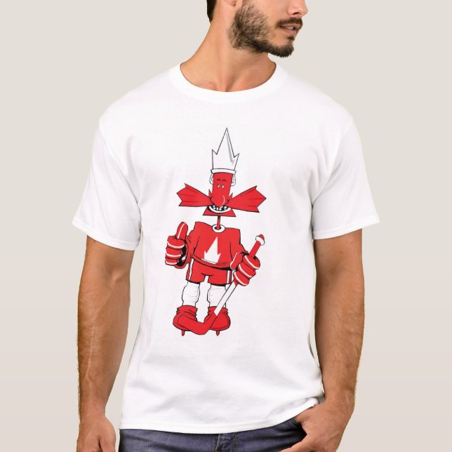 T-shirt Joueur de hockey fier du Canada (Devant)