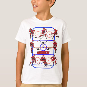 T-shirt Joueur de hockey personnalisé pour enfants