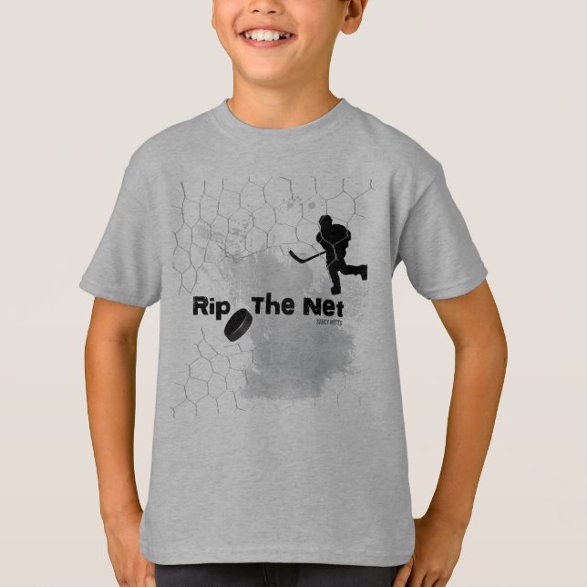 T-shirt Joueur de hockey Rip the Net (Devant)