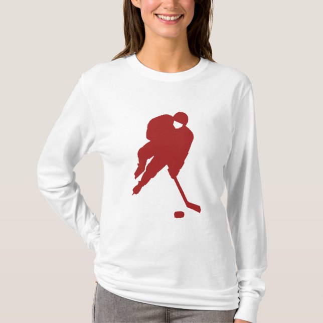 T-SHIRT JOUEUR DE HOCKEY ROUGE (Devant)