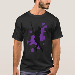 T-shirt Joueur de hockey sur gazon couleur design