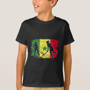 T-shirt Joueur de hockey sur gazon Drapeau sénégalais Séné