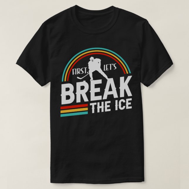 T-shirt Joueur de hockey sur glace (Design devant)
