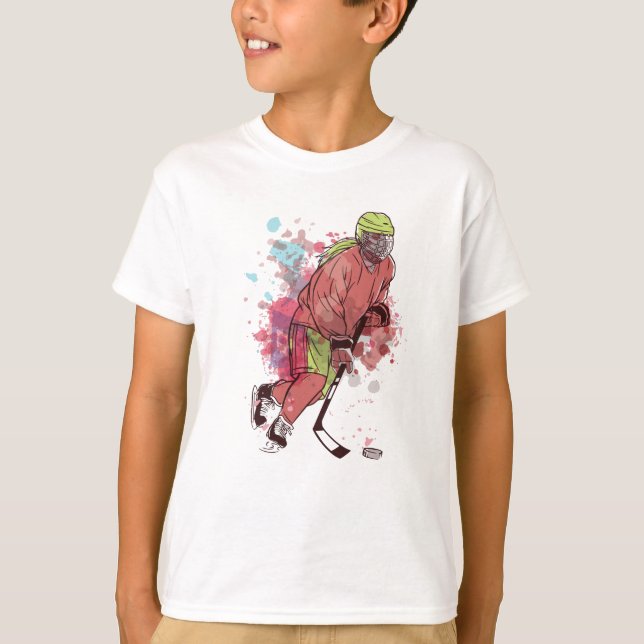 T-shirt Joueur de hockey sur glace (Devant)