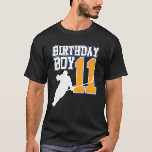 T-shirt Joueur de hockey sur glace 11e Anniversaire Joueur
