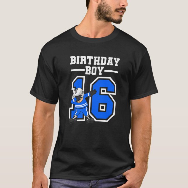 T-shirt Joueur de hockey sur glace 16 ans 16e anniversaire (Devant)