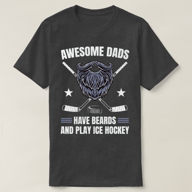 T-shirt Joueur de hockey sur glace Awesome papa Goaltender (Design devant)