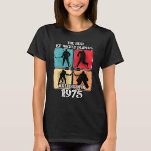 T-shirt Joueur de hockey sur glace de 47 ans 1975 47e anni