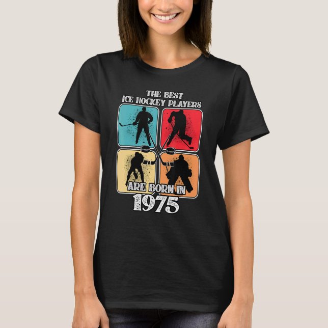 T-shirt Joueur de hockey sur glace de 47 ans 1975 47e anni (Devant)
