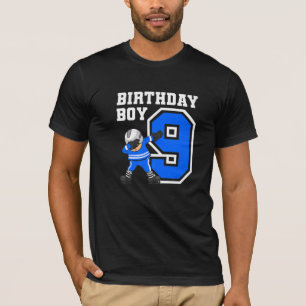 T-shirt Joueur de hockey sur glace de 9 ans 9e anniversair