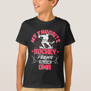 T-shirt Joueur de hockey sur glace Mon joueur de hockey pr