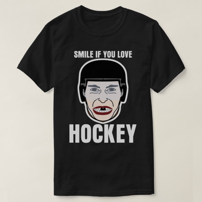 T-shirt Joueur de hockey sur glace Plaisanterie de hockey  (Design devant)