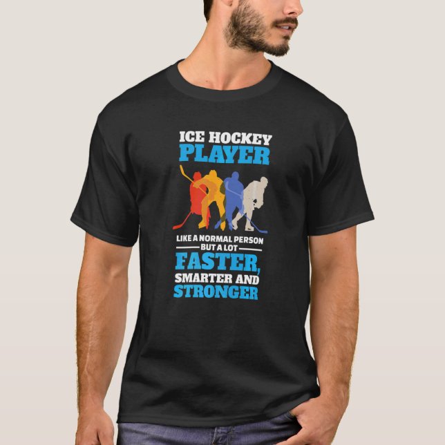 T-shirt Joueur De Hockey Sur Glace Pour La Prochaine Saiso (Devant)