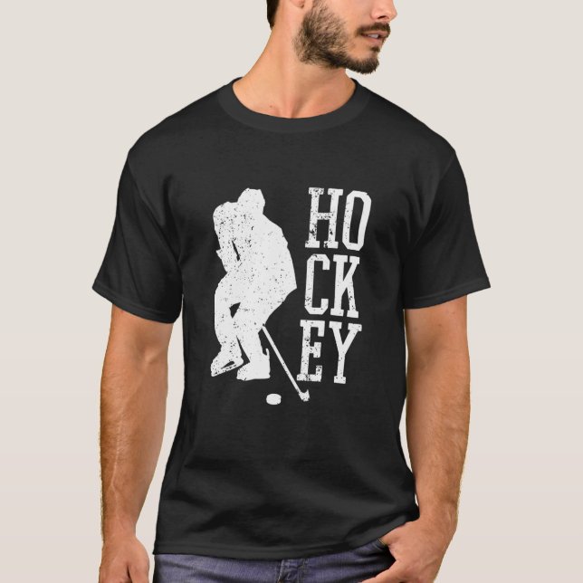 T-shirt Joueur de hockey sur glace rétro Entraîneur expert (Devant)