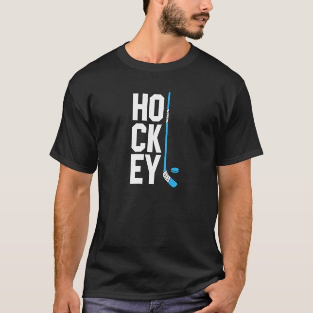 T-shirt Joueur de hockey sur glace Son de hockey de hockey (Devant)
