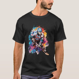 T-shirt Joueur de hockey sur glace Sport Champion de jeu