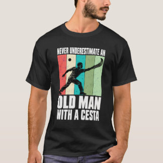 T-shirt Joueur de Jai Alai Cesta Vieil Homme Humour