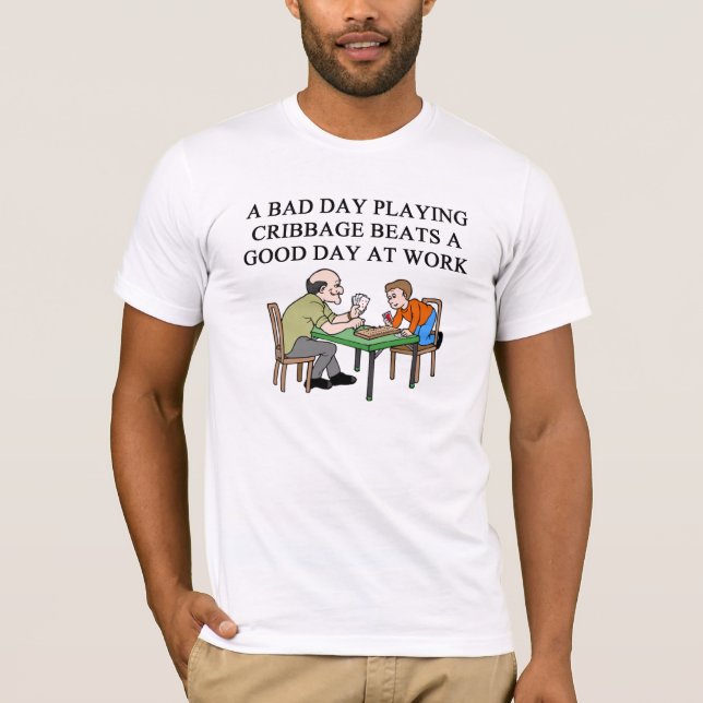 T-shirt joueur de jeu de cribbage (Devant)