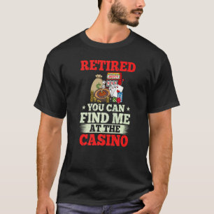 T-shirt Joueur de jeu de jetons de machine à fente retrait