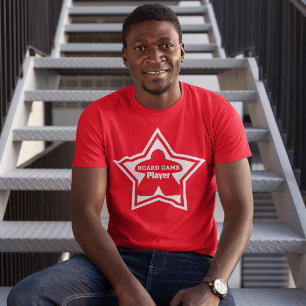 T-shirt Joueur de jeu de plateau blanc Cadre Mens Chemise