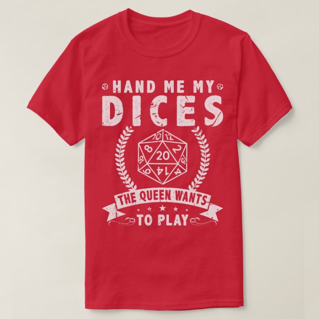 T-shirt Joueur de jeu de rôles D20 Dice Tabletop RPG (Design devant)