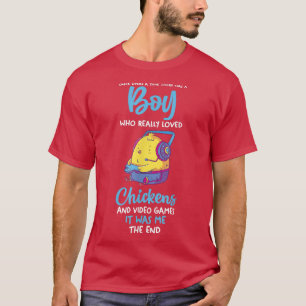 T-shirt Joueur de jeux pour hommes fermier poulet