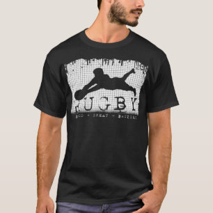 T-shirt Joueur de la transpiration de sang de rugby Bruise