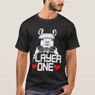 T-shirt Joueur de lama Un drôle de joueur de jeu vidéo ner
